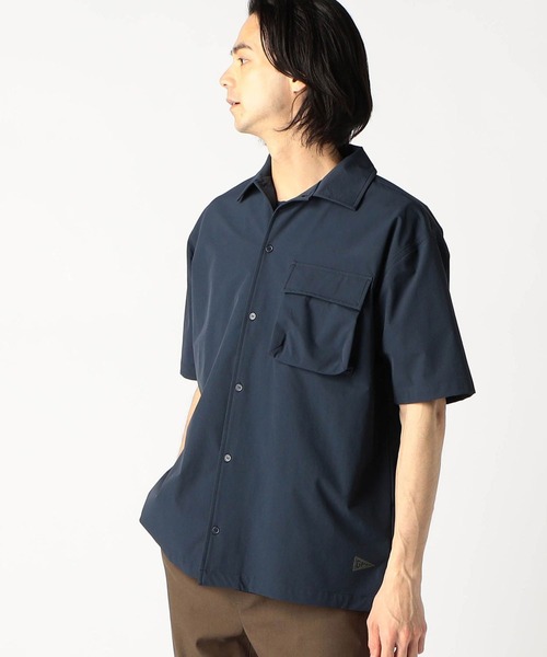 Grand PARK（グランドパーク）の「ソフトシェルオーバーシャツ（シャツ/ブラウス・メンズ・オレンジ/ライトグリーン/ベージュ/ネイビー・MEDIUM/LARGE）」の3枚目の写真