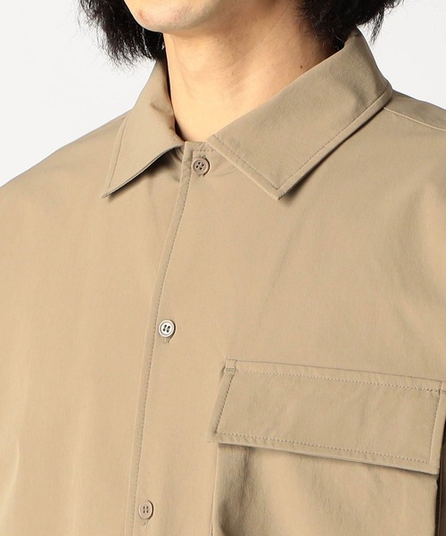 Grand PARK（グランドパーク）の「ソフトシェルオーバーシャツ（シャツ/ブラウス・メンズ・オレンジ/ライトグリーン/ベージュ/ネイビー・MEDIUM/LARGE）」の12枚目の写真