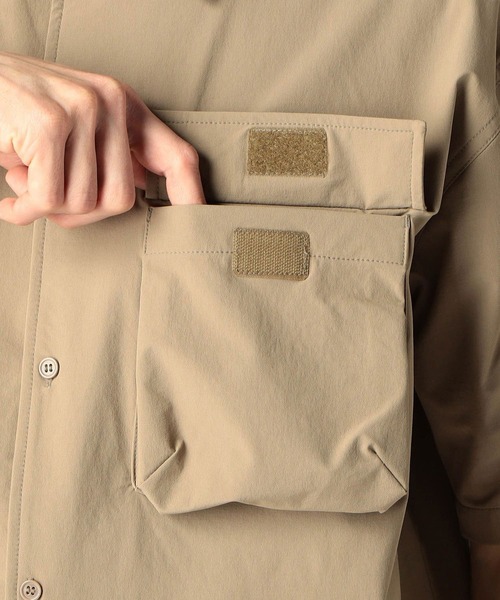 Grand PARK（グランドパーク）の「ソフトシェルオーバーシャツ（シャツ/ブラウス・メンズ・オレンジ/ライトグリーン/ベージュ/ネイビー・MEDIUM/LARGE）」の13枚目の写真