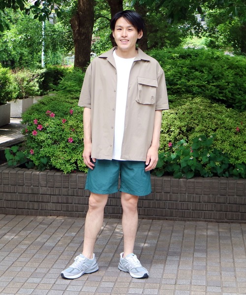 Grand PARK（グランドパーク）の「ソフトシェルオーバーシャツ（シャツ/ブラウス・メンズ・オレンジ/ライトグリーン/ベージュ/ネイビー・MEDIUM/LARGE）」の22枚目の写真