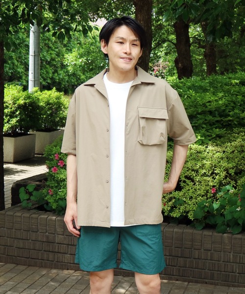 Grand PARK（グランドパーク）の「ソフトシェルオーバーシャツ（シャツ/ブラウス・メンズ・オレンジ/ライトグリーン/ベージュ/ネイビー・MEDIUM/LARGE）」の21枚目の写真