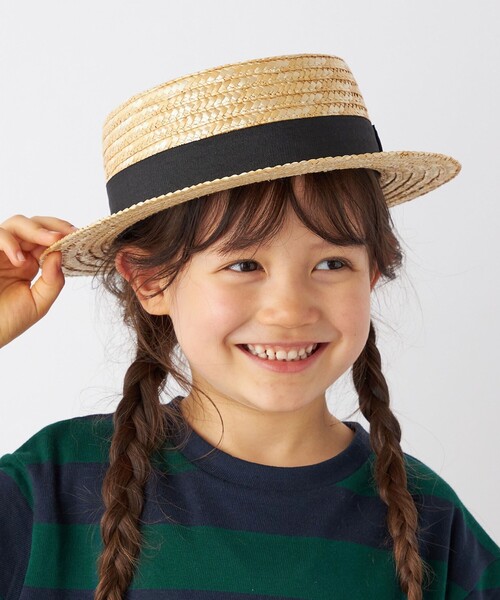 SHIPS any(シップス エニィ)の「SHIPS any: ストロー ボーターハット<KIDS>◇(ハット・キッズ・ベージュ/レッド/オフホワイト/ネイビー・MEDIUM/SMALL/ONE SIZE)」の16枚目の写真