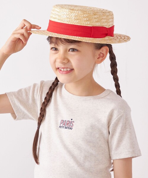 SHIPS any(シップス エニィ)の「SHIPS any: ストロー ボーターハット<KIDS>◇(ハット・キッズ・ベージュ/レッド/オフホワイト/ネイビー・MEDIUM/SMALL/ONE SIZE)」の20枚目の写真