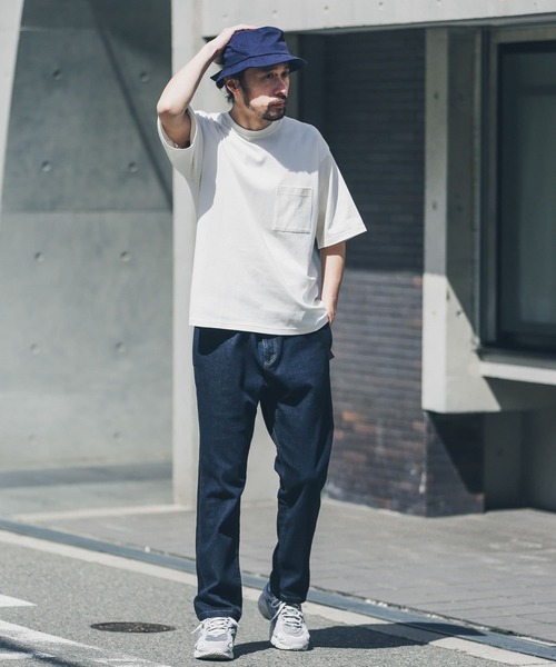 URBAN RESEARCH Sonny Label（アーバンリサーチサニーレーベル）の「コンパクトスムースポンチショートスリーブTシャツ（Tシャツ/カットソー・メンズ・ブルー/ブラウン/グリーン/オフホワイト/ブラック・LARGE/MEDIUM）」の7枚目の写真