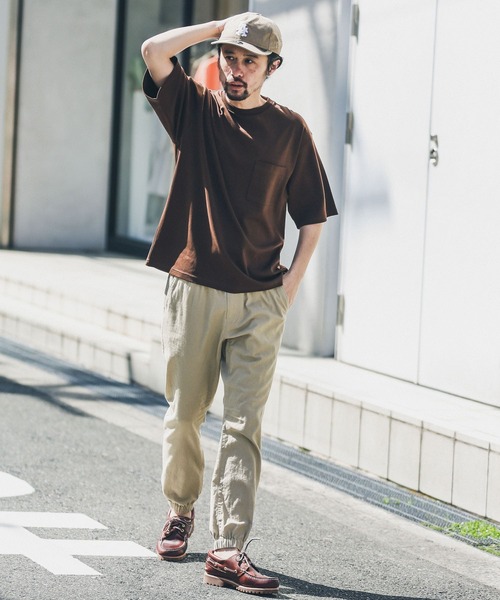 URBAN RESEARCH Sonny Label（アーバンリサーチサニーレーベル）の「コンパクトスムースポンチショートスリーブTシャツ（Tシャツ/カットソー・メンズ・ブルー/ブラウン/グリーン/オフホワイト/ブラック・LARGE/MEDIUM）」の21枚目の写真