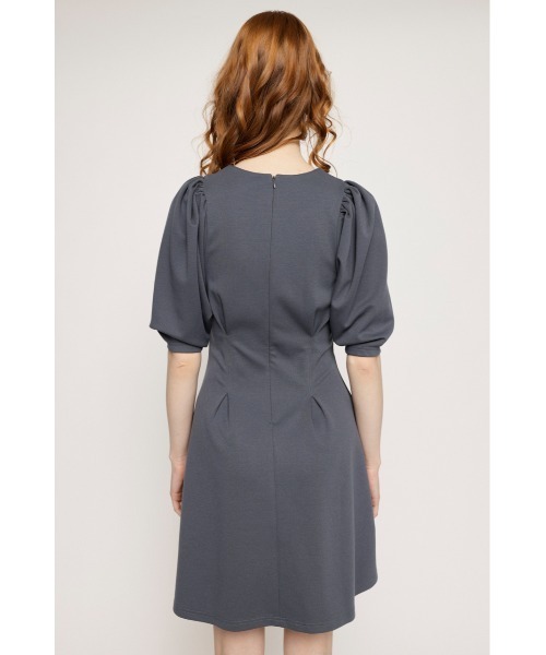 ブランド通販 セール】CURVED カーブドスリーブ OP TUCK WAIST SLEEVE ワンピース