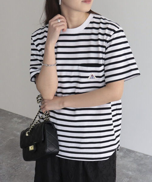 GEVACO(ゲバコ)の「【GEVACO/ゲバコ】ヘビー天竺ボーダーTシャツ(Tシャツ/カットソー・レディース・ピンク系その他/ブラック系その他/ブルー系その他・36/38)」の2枚目の写真