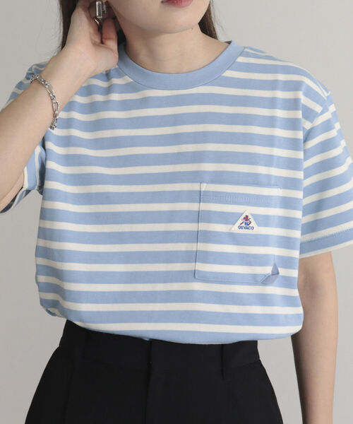 GEVACO(ゲバコ)の「【GEVACO/ゲバコ】ヘビー天竺ボーダーTシャツ(Tシャツ/カットソー・レディース・ピンク系その他/ブラック系その他/ブルー系その他・36/38)」の3枚目の写真