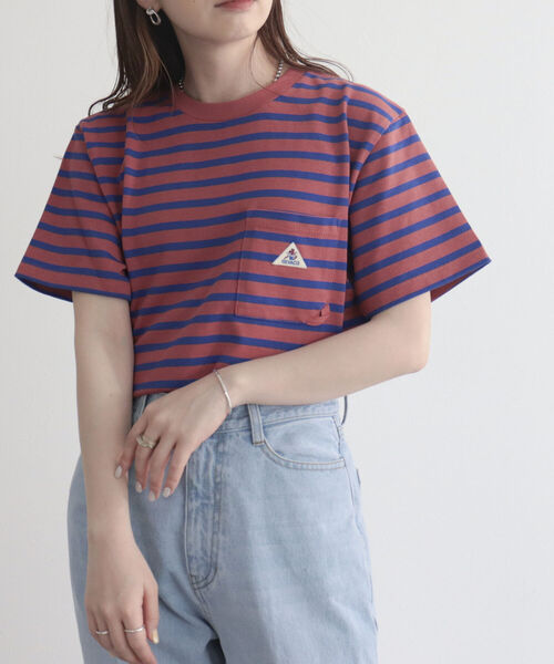 GEVACO(ゲバコ)の「【GEVACO/ゲバコ】ヘビー天竺ボーダーTシャツ(Tシャツ/カットソー・レディース・ピンク系その他/ブラック系その他/ブルー系その他・36/38)」の1枚目の写真