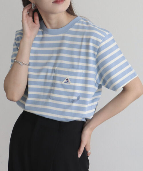 GEVACO(ゲバコ)の「【GEVACO/ゲバコ】ヘビー天竺ボーダーTシャツ(Tシャツ/カットソー・レディース・ピンク系その他/ブラック系その他/ブルー系その他・36/38)」の4枚目の写真