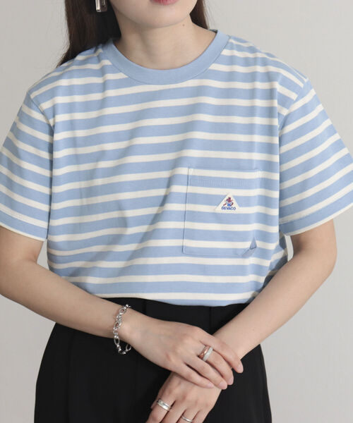 GEVACO(ゲバコ)の「【GEVACO/ゲバコ】ヘビー天竺ボーダーTシャツ(Tシャツ/カットソー・レディース・ピンク系その他/ブラック系その他/ブルー系その他・36/38)」の7枚目の写真