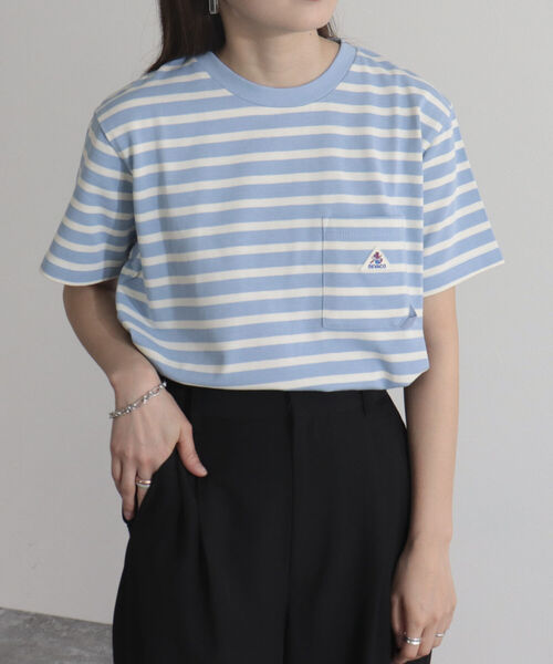 GEVACO(ゲバコ)の「【GEVACO/ゲバコ】ヘビー天竺ボーダーTシャツ(Tシャツ/カットソー・レディース・ピンク系その他/ブラック系その他/ブルー系その他・36/38)」の8枚目の写真