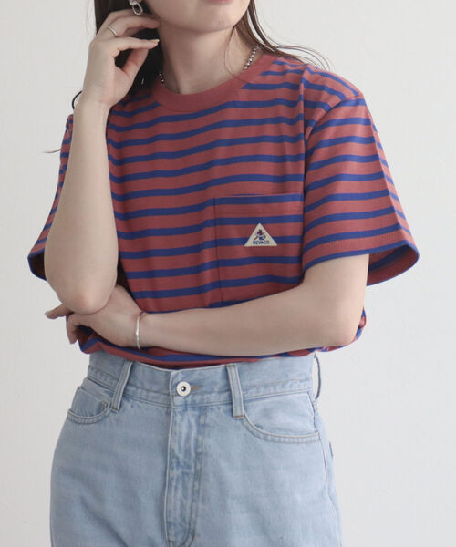 GEVACO(ゲバコ)の「【GEVACO/ゲバコ】ヘビー天竺ボーダーTシャツ(Tシャツ/カットソー・レディース・ピンク系その他/ブラック系その他/ブルー系その他・36/38)」の11枚目の写真
