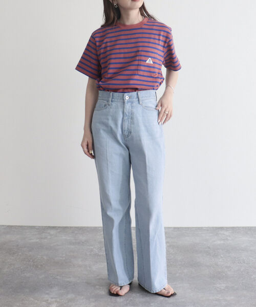 GEVACO(ゲバコ)の「【GEVACO/ゲバコ】ヘビー天竺ボーダーTシャツ(Tシャツ/カットソー・レディース・ピンク系その他/ブラック系その他/ブルー系その他・36/38)」の16枚目の写真