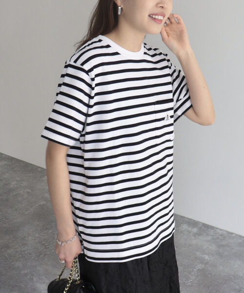 GEVACO(ゲバコ)の「【GEVACO/ゲバコ】ヘビー天竺ボーダーTシャツ(Tシャツ/カットソー・レディース・ピンク系その他/ブラック系その他/ブルー系その他・36/38)」の19枚目の写真