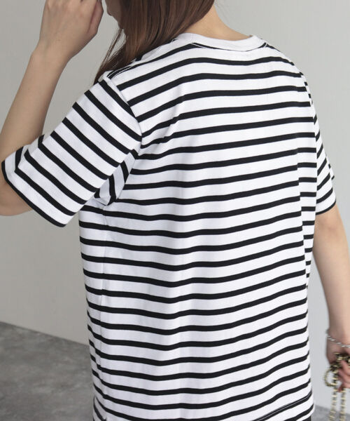 GEVACO(ゲバコ)の「【GEVACO/ゲバコ】ヘビー天竺ボーダーTシャツ(Tシャツ/カットソー・レディース・ピンク系その他/ブラック系その他/ブルー系その他・36/38)」の21枚目の写真