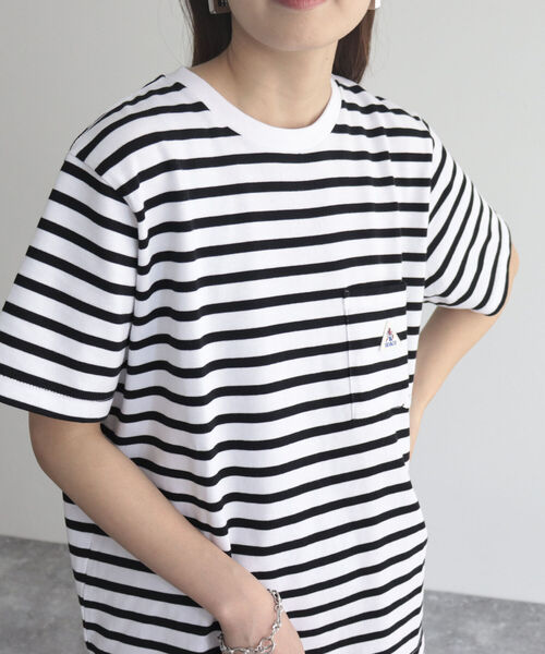 GEVACO(ゲバコ)の「【GEVACO/ゲバコ】ヘビー天竺ボーダーTシャツ(Tシャツ/カットソー・レディース・ピンク系その他/ブラック系その他/ブルー系その他・36/38)」の22枚目の写真