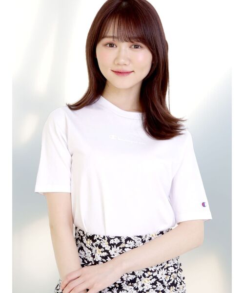 Champion（チャンピオン）の「Champion別注ロゴ入りTシャツ（Tシャツ/カットソー・レディース・ベージュ/オフホワイト/ミント・FREE）」の14枚目の写真