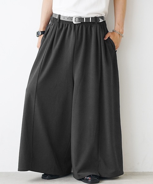 MARNI 黒 バギーパンツ　ワイドパンツ CERCA｜MEMECLE/(W)ブラック デニム ハーフ ワイド バギーパンツ