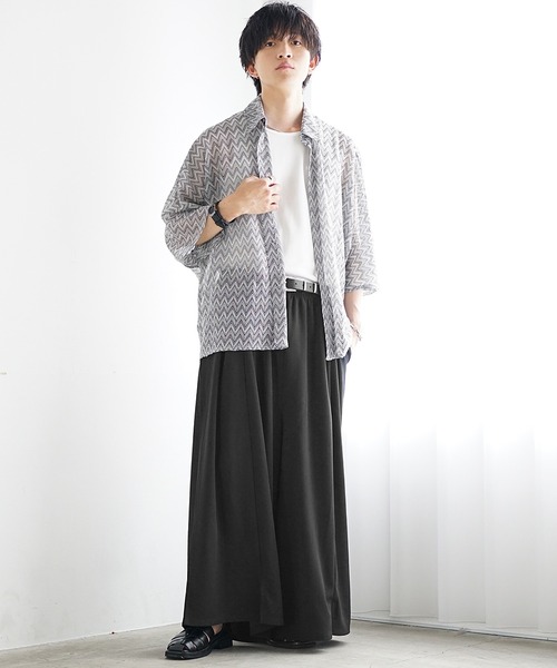  bahama 2タック シルク100% ワイド バギー スラックス 1782867_info_6F6F336F-F973-
