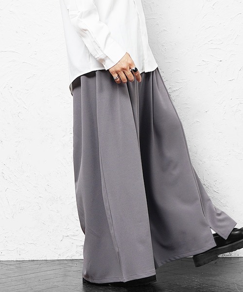 MinoriTY】梨地素材タックワイドバギー袴パンツ ハカマパンツ 極太
