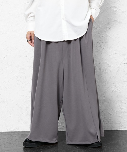 MinoriTY】梨地素材タックワイドバギー袴パンツ ハカマパンツ 極太