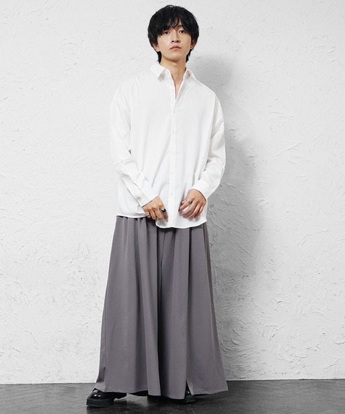 kapital 袴パンツ MinoriTY】梨地素材タックワイドバギー袴パンツ ハカマパンツ 極太