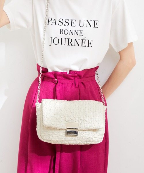 VIS(ビス)の「【2WAY】ポコポコ生地チェーンバッグ(ショルダーバッグ・レディース・ブラック/グリーン系その他/ベージュ系その他2・FREE)」の3枚目の写真