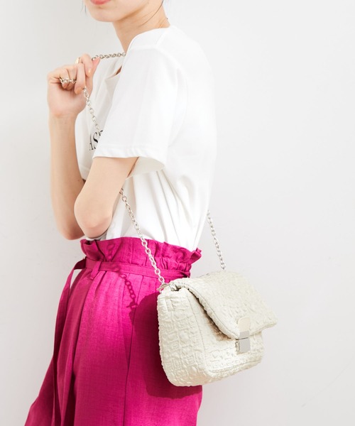 VIS(ビス)の「【2WAY】ポコポコ生地チェーンバッグ(ショルダーバッグ・レディース・ブラック/グリーン系その他/ベージュ系その他2・FREE)」の21枚目の写真