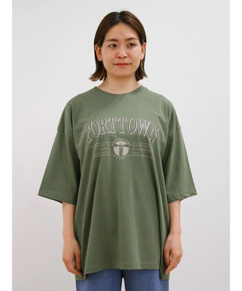 CRAFT STANDARD BOUTIQUE(クラフトスタンダードブティック)の「PORTTOWN Tee ◆(Tシャツ/カットソー・レディース・ブラック/カーキ/ホワイト・M/L)」の10枚目の写真