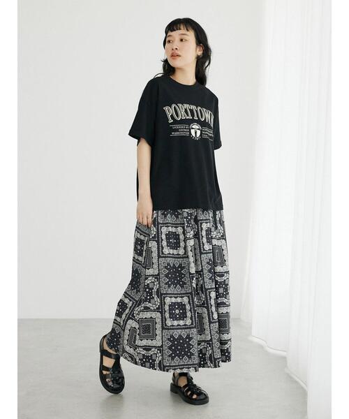 CRAFT STANDARD BOUTIQUE(クラフトスタンダードブティック)の「PORTTOWN Tee ◆(Tシャツ/カットソー・レディース・ブラック/カーキ/ホワイト・M/L)」の16枚目の写真