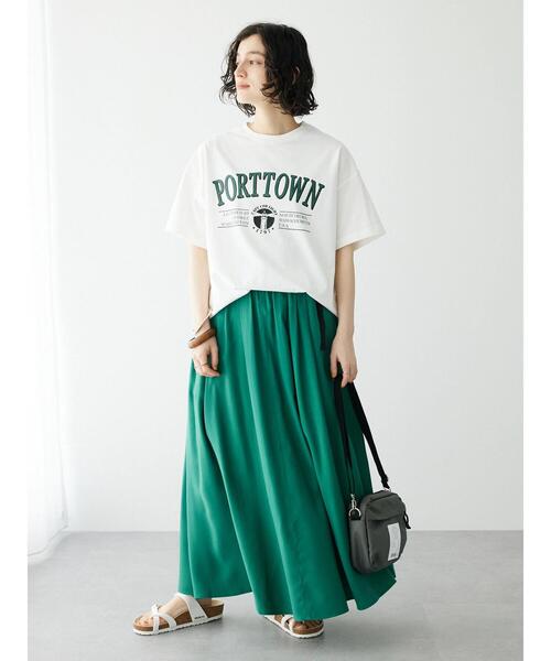CRAFT STANDARD BOUTIQUE(クラフトスタンダードブティック)の「PORTTOWN Tee ◆(Tシャツ/カットソー・レディース・ブラック/カーキ/ホワイト・M/L)」の22枚目の写真