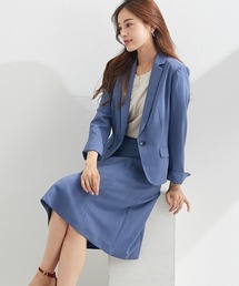 7days Life Styling（セブンデイズライフスタイリング）の「【うすカル】シャドーストライプストレッチスカートスーツ（テーラードジャケット+フレアスカート）（スーツセット・レディース）」