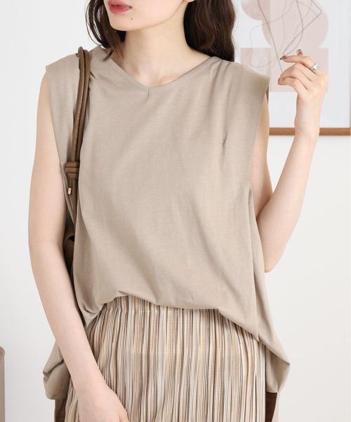 000様【シャルボン】ノースリーブタンクトップ ベージュ 000様【シャルボン】ノースリーブタンクトップ ベージュ 000様