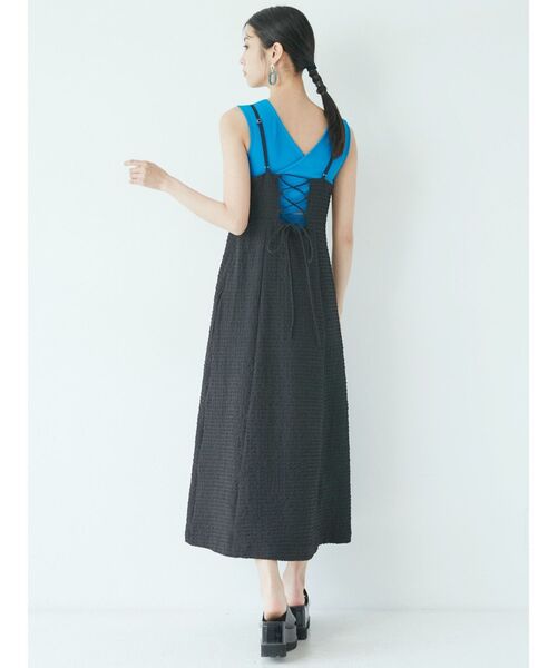 MURUA(ムルーア)の「バックレースアップキャミドレス(ワンピース・レディース・ブラック/ブラウン・FREE)」の6枚目の写真