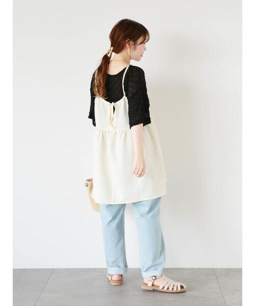 ehka sopo（エヘカソポ）の「ポコポコキャミソール（チュニック・レディース・キナリ/ブルー/ブラウン/ブラック・F）」の12枚目の写真