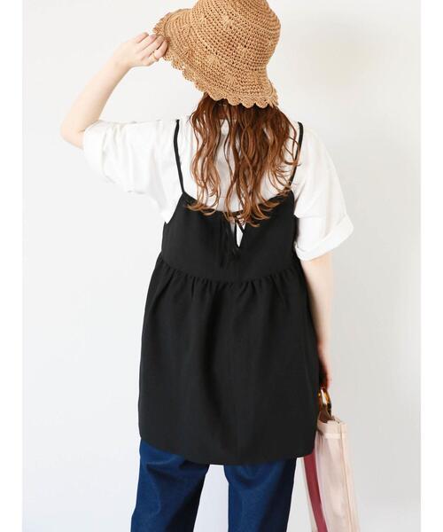 ehka sopo（エヘカソポ）の「ポコポコキャミソール（チュニック・レディース・キナリ/ブルー/ブラウン/ブラック・F）」の15枚目の写真