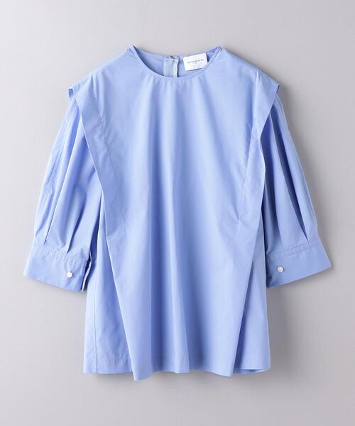 UNITED ARROWS - UNITED ARROWS タックパフスリーブ ブラウス ライトブルー UNITED ARROWS（ユナイテッドアローズ）の「タック パフスリーブ