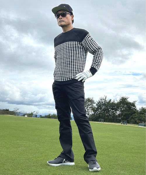 T&R golf DANI 千鳥格子柄 セットアップ ブラック ゴルフ 韓国 T&R golf DANI 千鳥格子柄 セットアップ ブラック ゴルフ 韓国