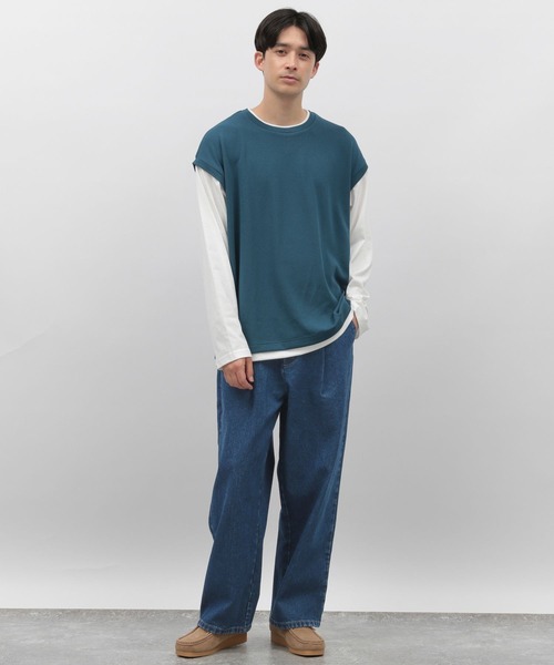 LAKOLE(ラコレ)の「デニムタックワイドパンツ / 970382(デニムパンツ・メンズ・ブラック/ネイビー・SMALL/MEDIUM/LARGE)」の4枚目の写真