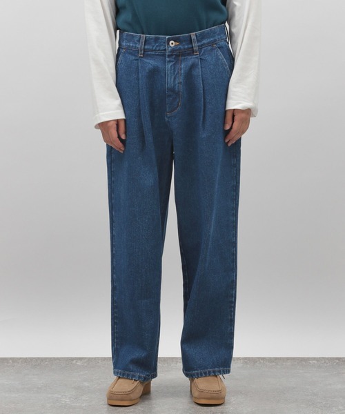 LAKOLE(ラコレ)の「デニムタックワイドパンツ / 970382(デニムパンツ・メンズ・ブラック/ネイビー・SMALL/MEDIUM/LARGE)」の6枚目の写真