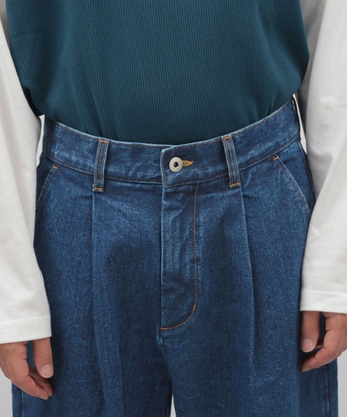 LAKOLE(ラコレ)の「デニムタックワイドパンツ / 970382(デニムパンツ・メンズ・ブラック/ネイビー・SMALL/MEDIUM/LARGE)」の9枚目の写真