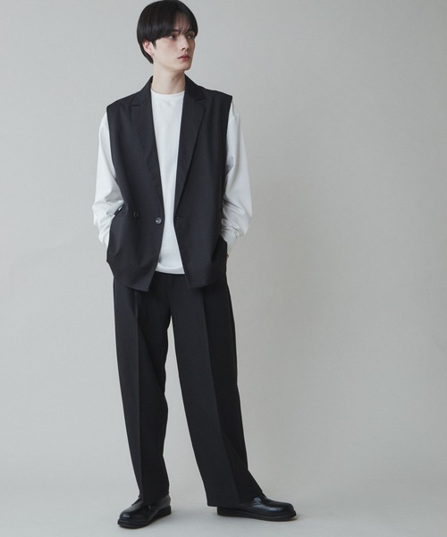 LUCY(ルーシー)の「LUCY/TR テーラードベスト(ベスト・メンズ・ブラック・FREE)」の2枚目の写真