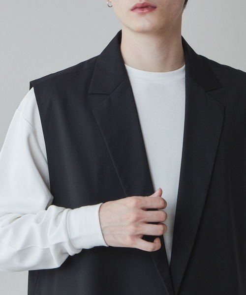 LUCY(ルーシー)の「LUCY/TR テーラードベスト(ベスト・メンズ・ブラック・FREE)」の3枚目の写真