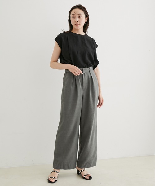le cercle ADAM ET ROPE'(ルセルクルアダムエロペ)の「【セットアップ対応】リネンライクワイドパンツ(その他パンツ・レディース・ベージュ系その他/ピンク系その他/チャコールグレー・S/M)」の19枚目の写真