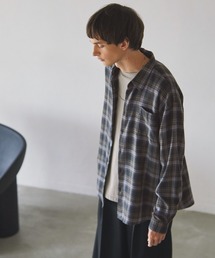 ルーズオーバーチェックL/Sネルシャツ EMMA CLOTHES