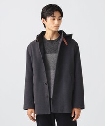 フーディー スタンドカラー コート/Hooded Stand-Collar Coat