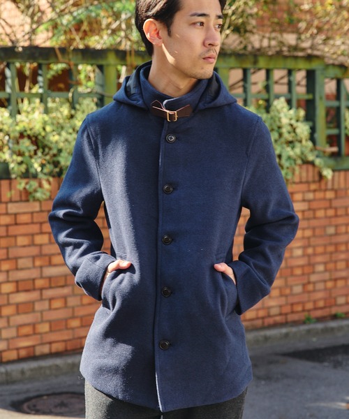 BEAMS ビーミング by ビームス スタンドカラーコート L ネイビー BEAMS