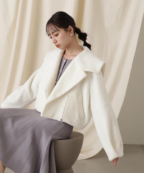 セール】◇ビックカラーショートブルゾン（ブルゾン）｜JILL by JILL