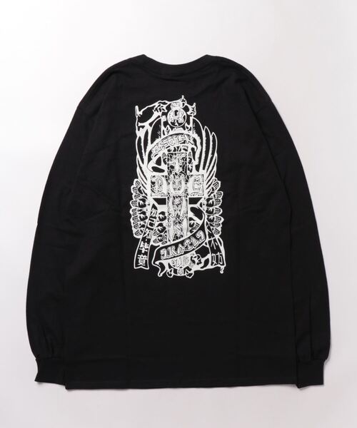 DOGTOWN(ドッグタウン)の「DT Dressen1 L/S T-SHIRTS/DOGTOWN(ドッグタウン)長袖バックプリントロンT(Tシャツ/カットソー・メンズ・ホワイト×ブラック/ブラック×ホワイト・MEDIUM/LARGE/X-LARGE)」の3枚目の写真